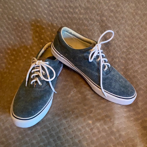 Sperry Other - Sperry Canvas Sneaker-Salt-washed Navy Top-Sider-Men’s Size 9.5